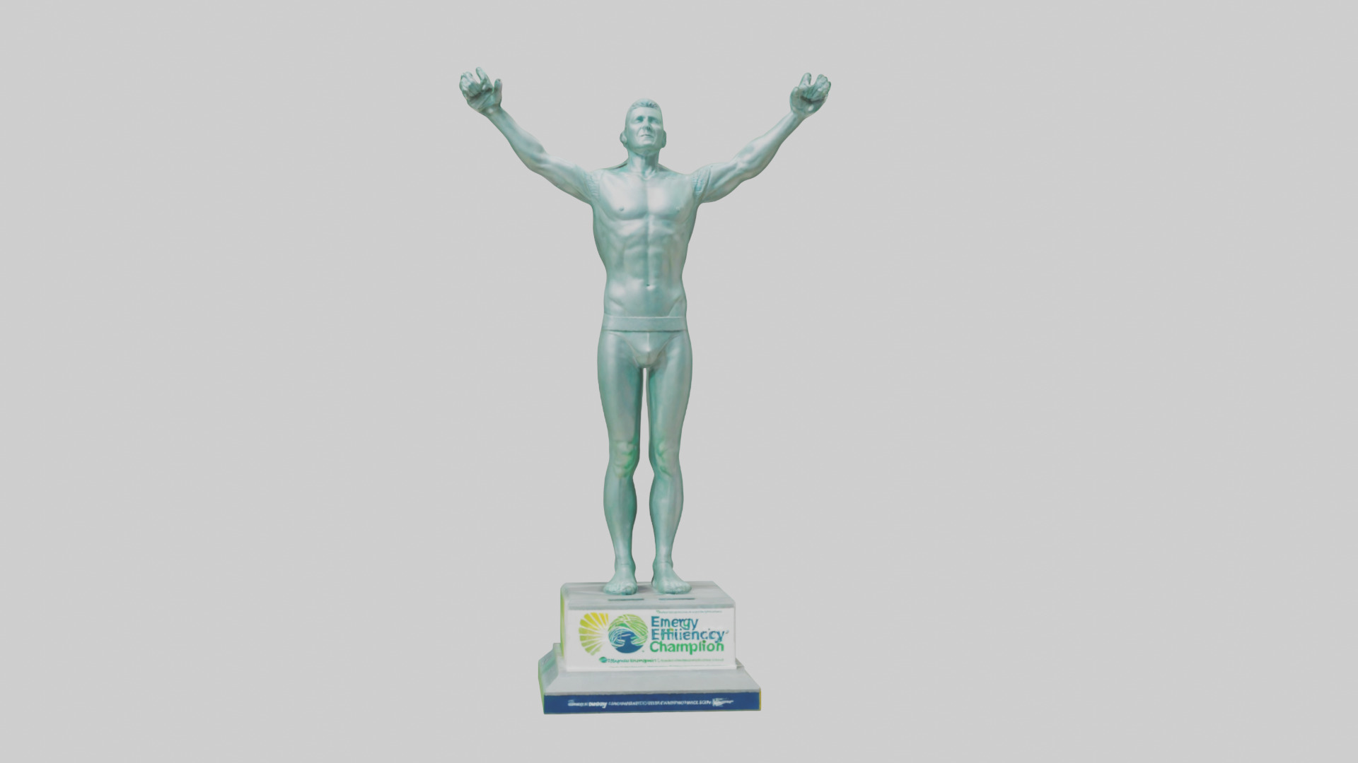 Energy Efficiency Champion Statue model Low-poly 3D model_17