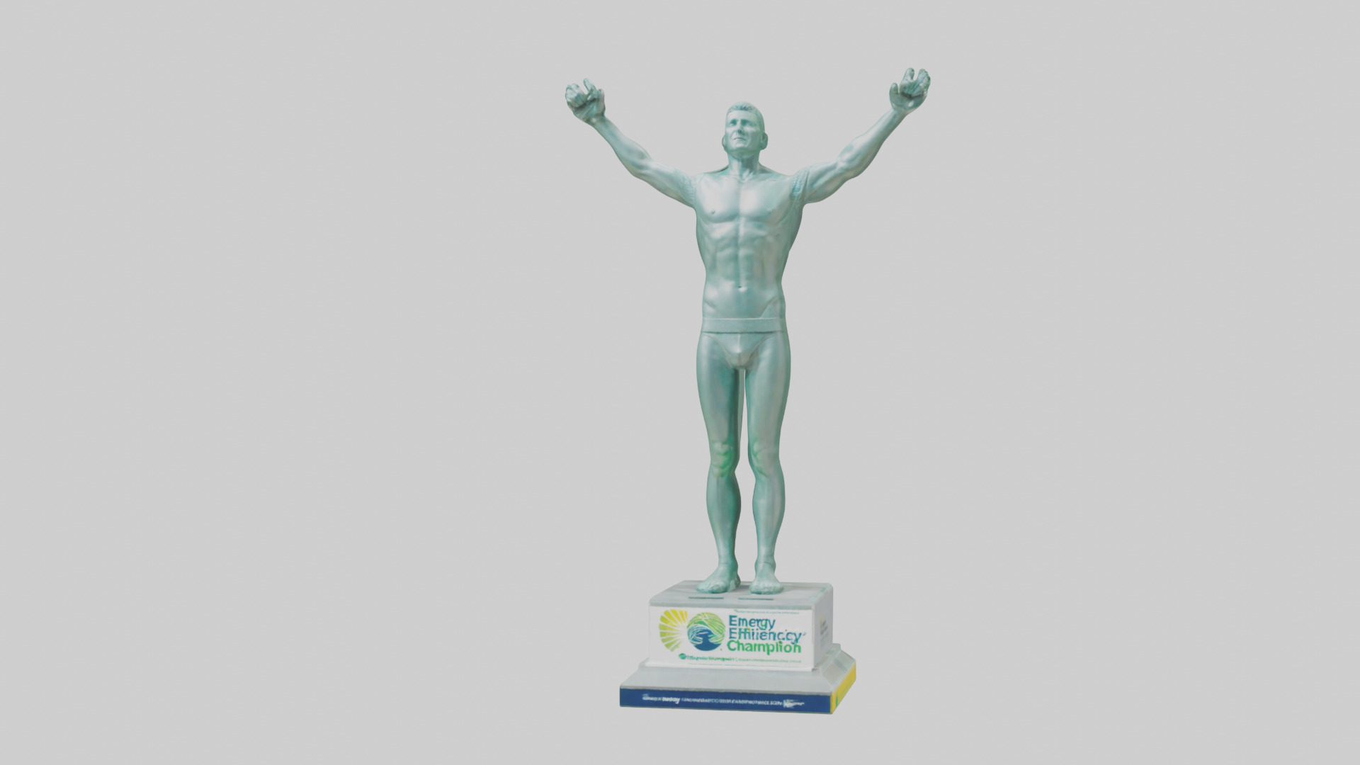 Energy Efficiency Champion Statue model Low-poly 3D model_13