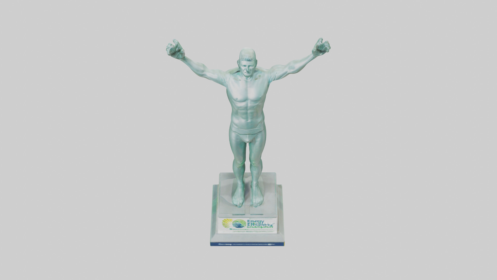 Energy Efficiency Champion Statue model Low-poly 3D model_26