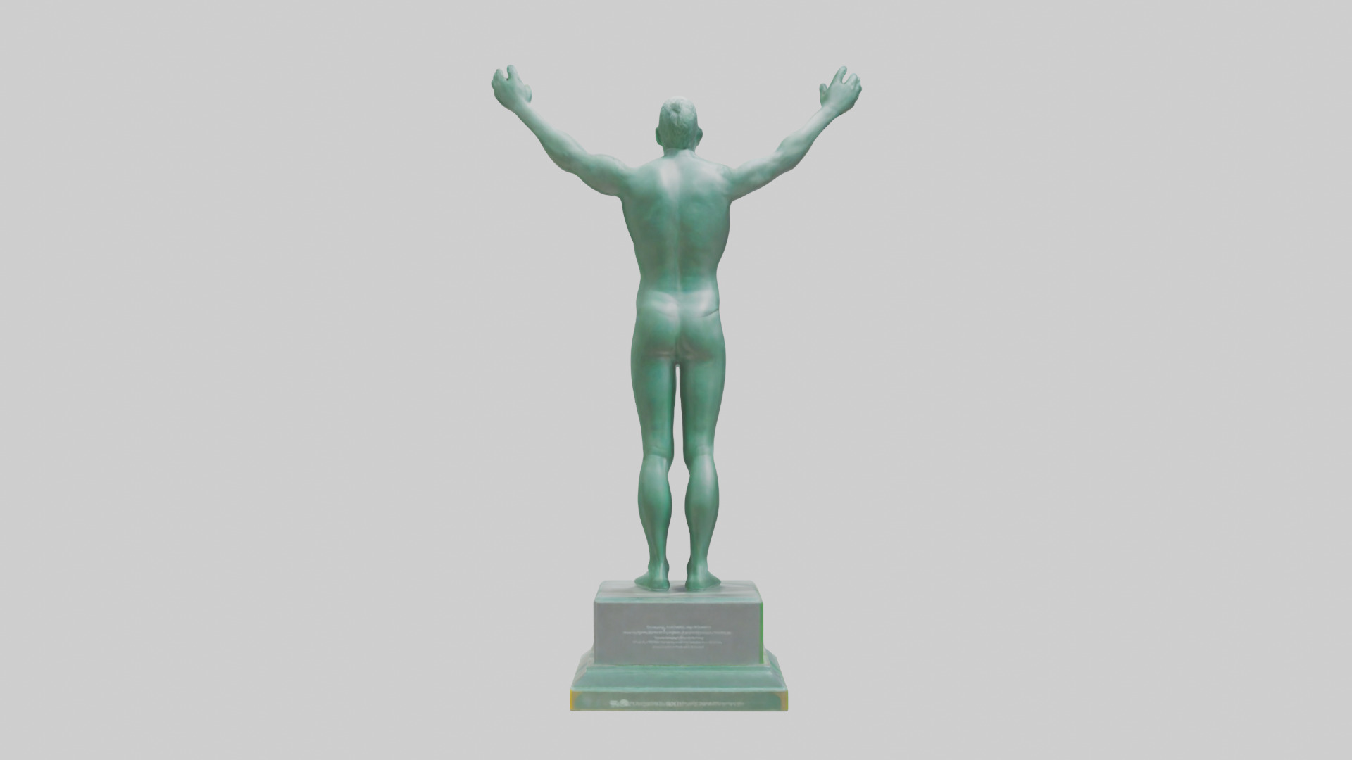 Energy Efficiency Champion Statue model Low-poly 3D model_1