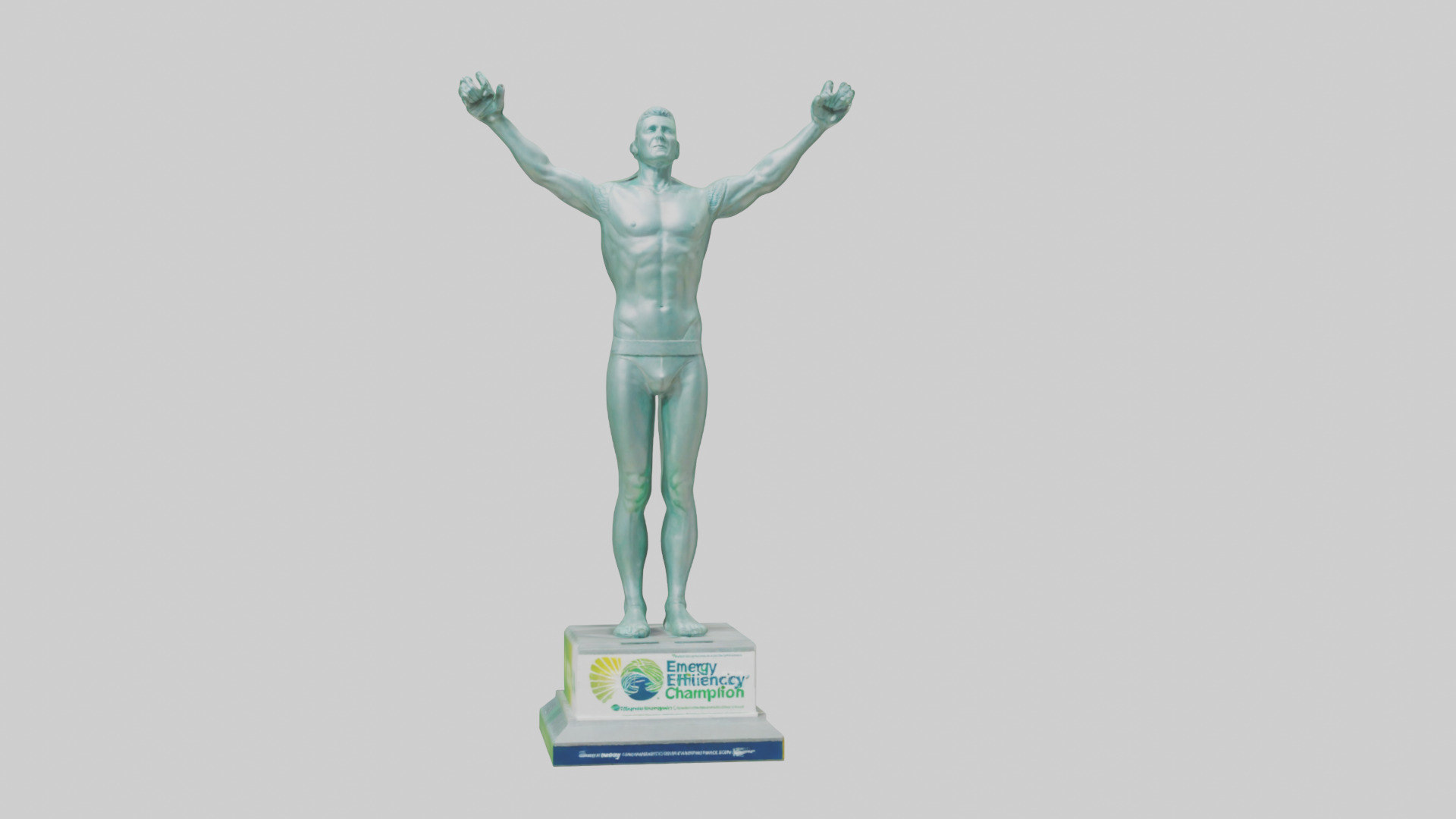 Energy Efficiency Champion Statue model Low-poly 3D model_20