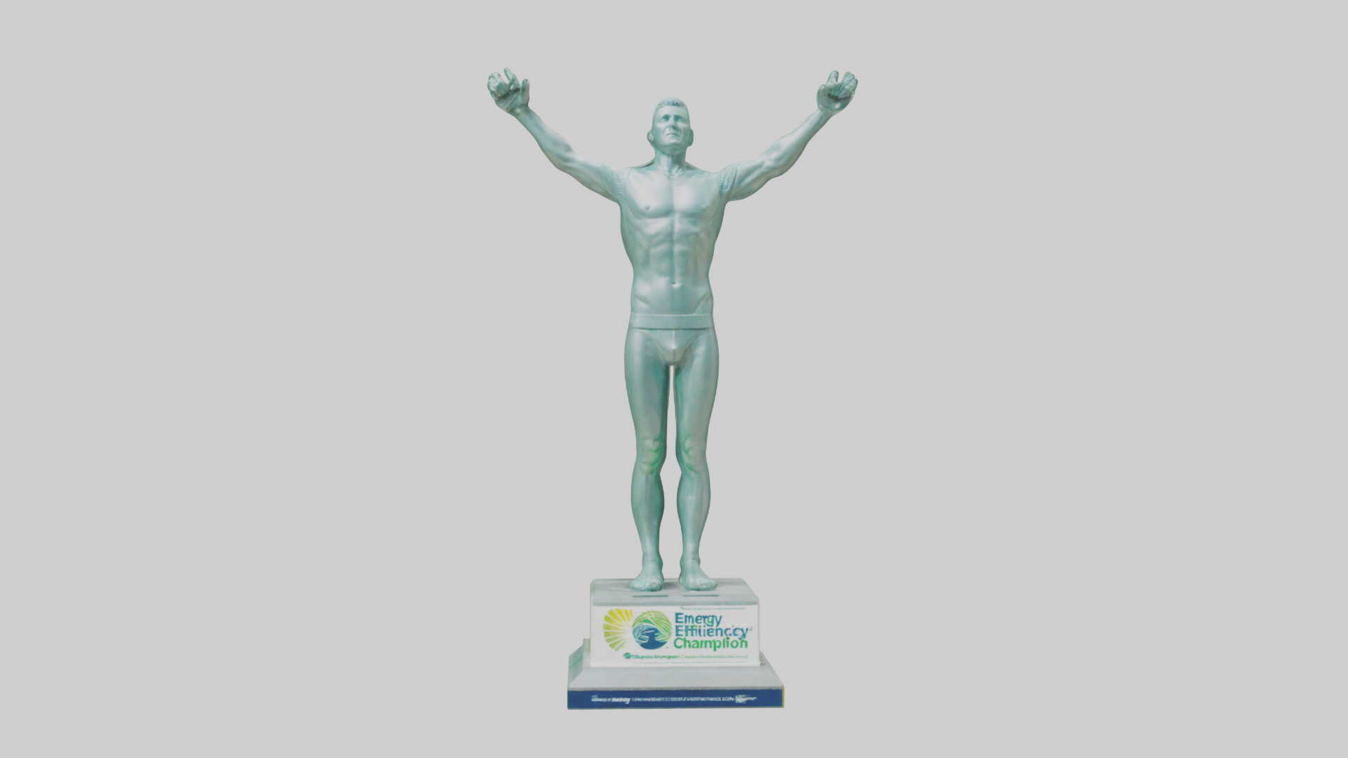 Energy Efficiency Champion Statue model Low-poly 3D model_19