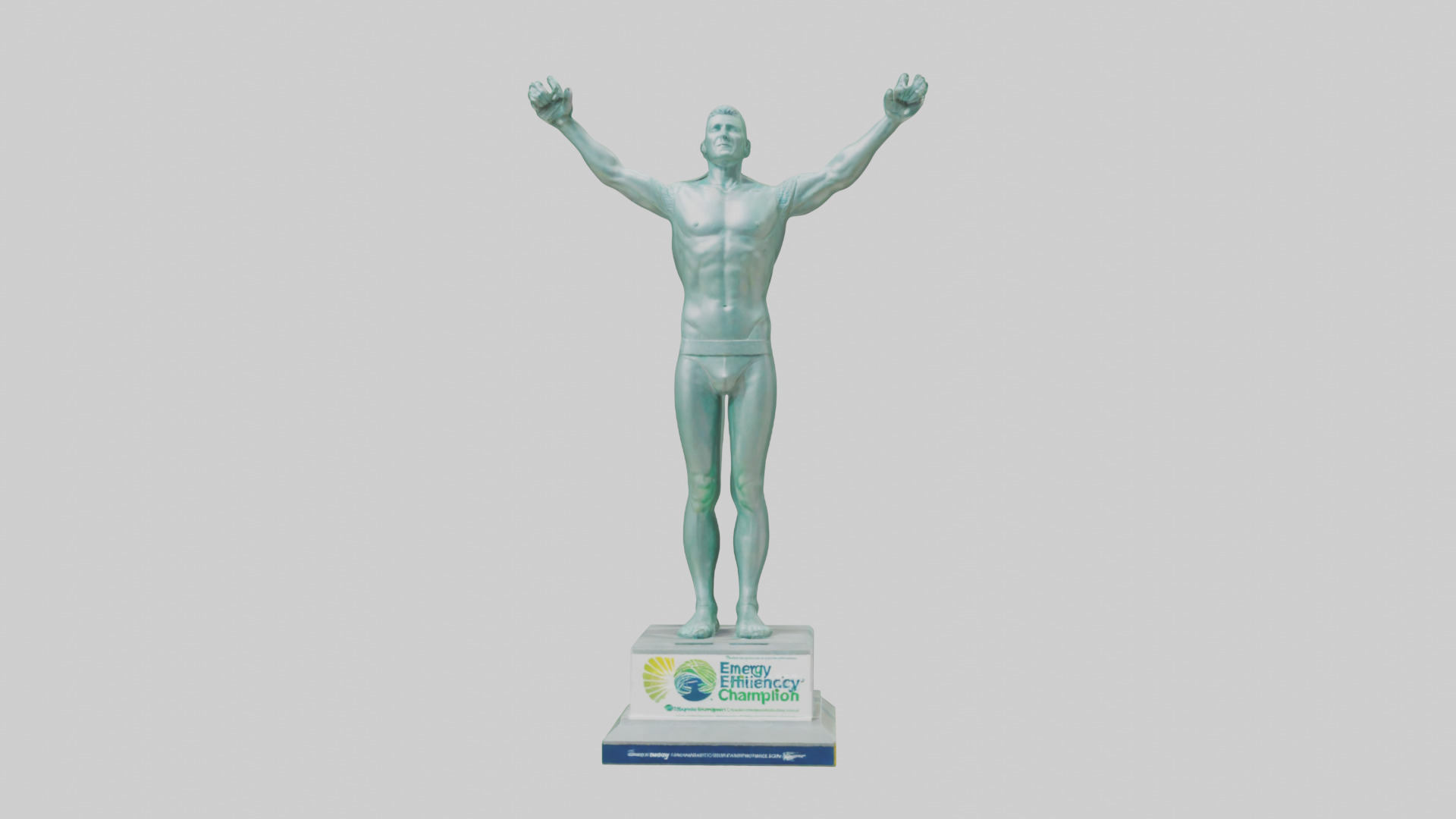 Energy Efficiency Champion Statue model Low-poly 3D model_14