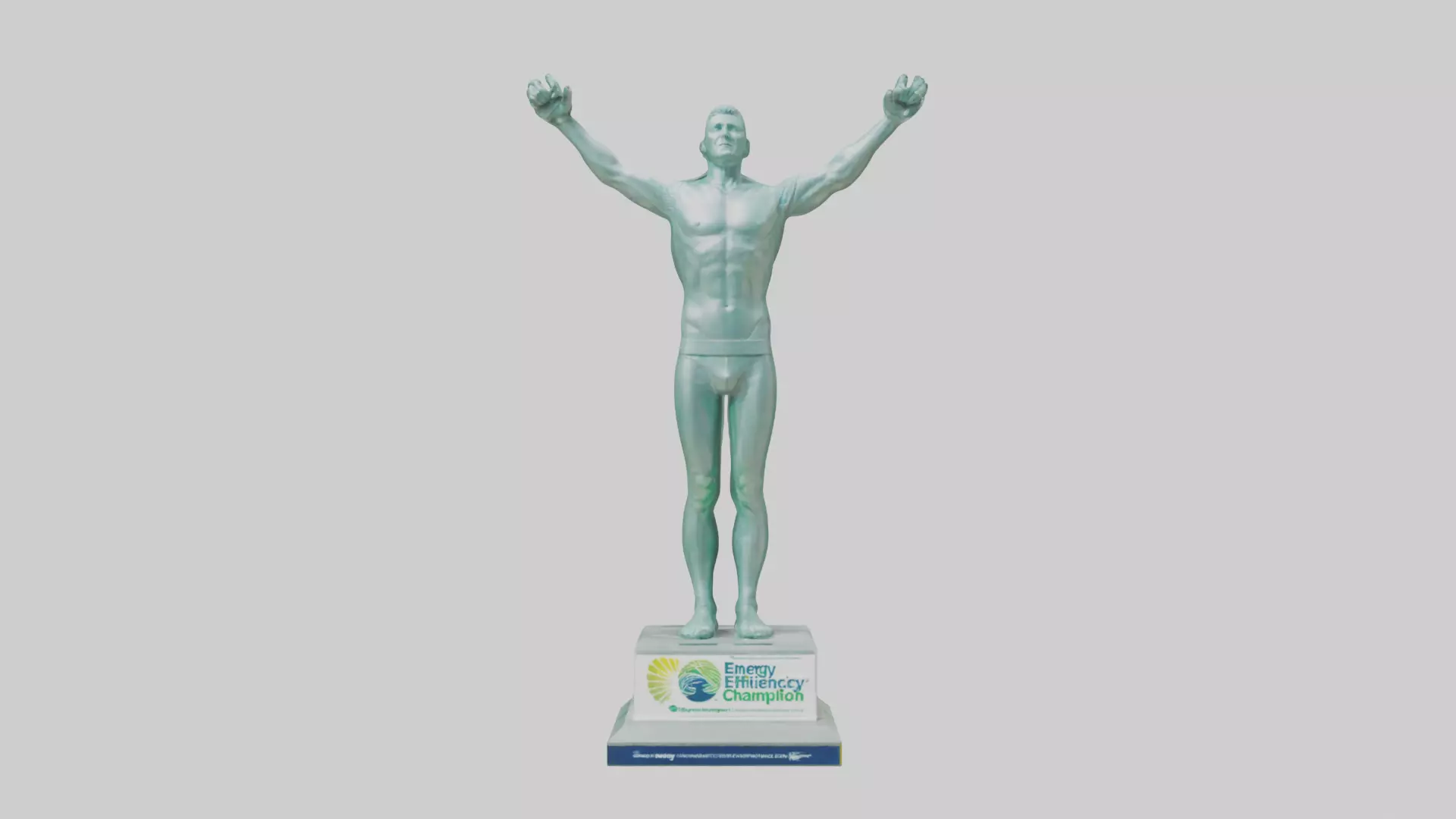 Energy Efficiency Champion Statue model Low-poly 3D model_0