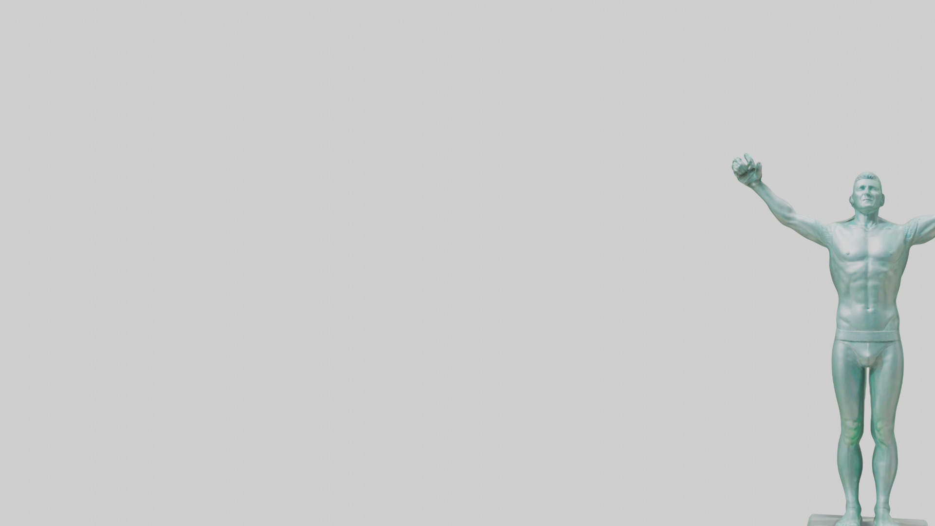 Energy Efficiency Champion Statue model Low-poly 3D model_21