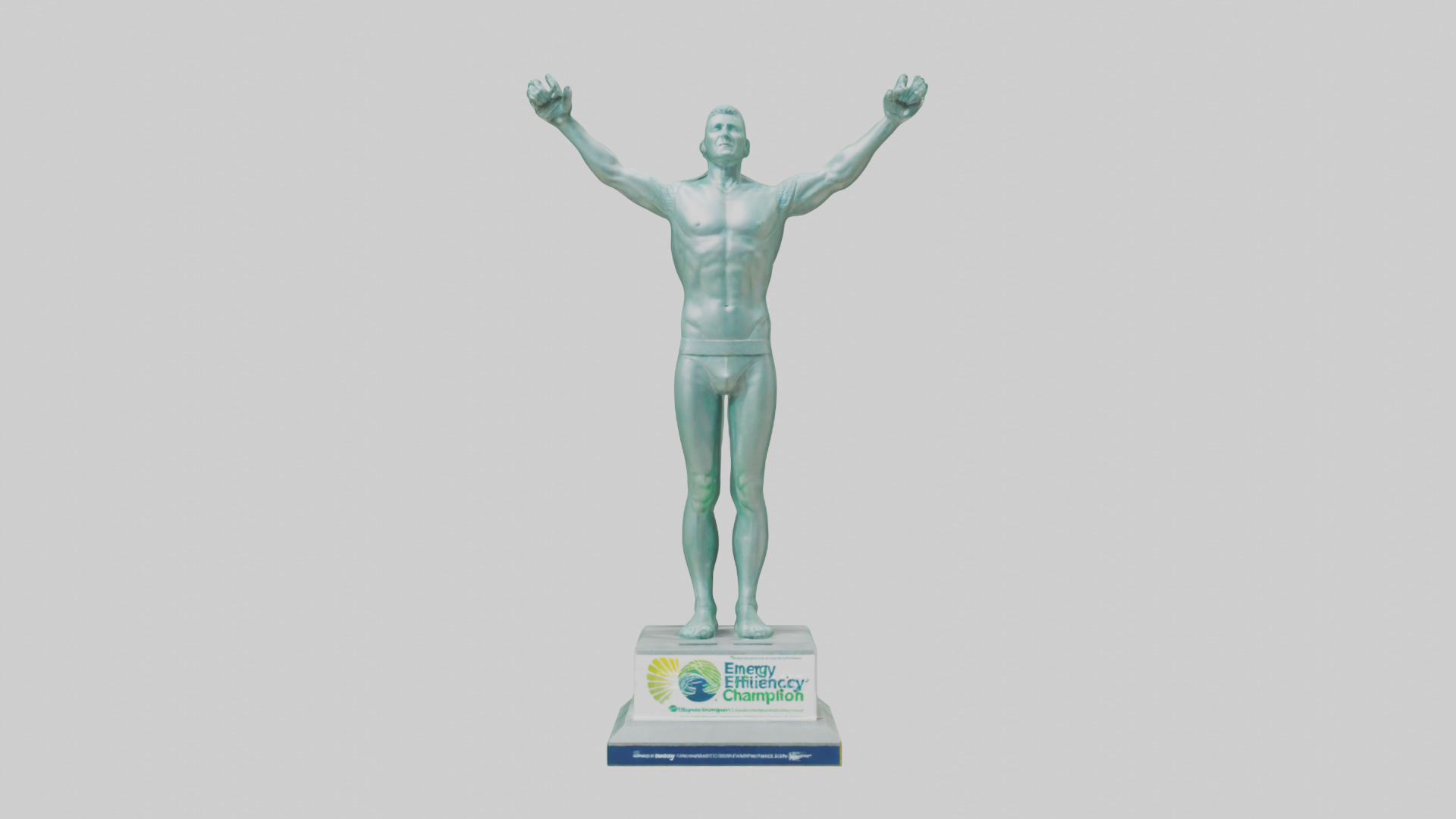 Energy Efficiency Champion Statue model Low-poly 3D model_10