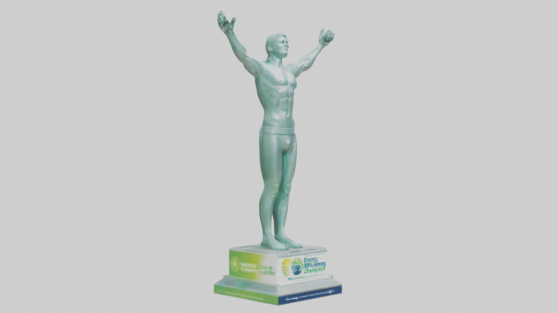 Energy Efficiency Champion Statue model Low-poly 3D model_8