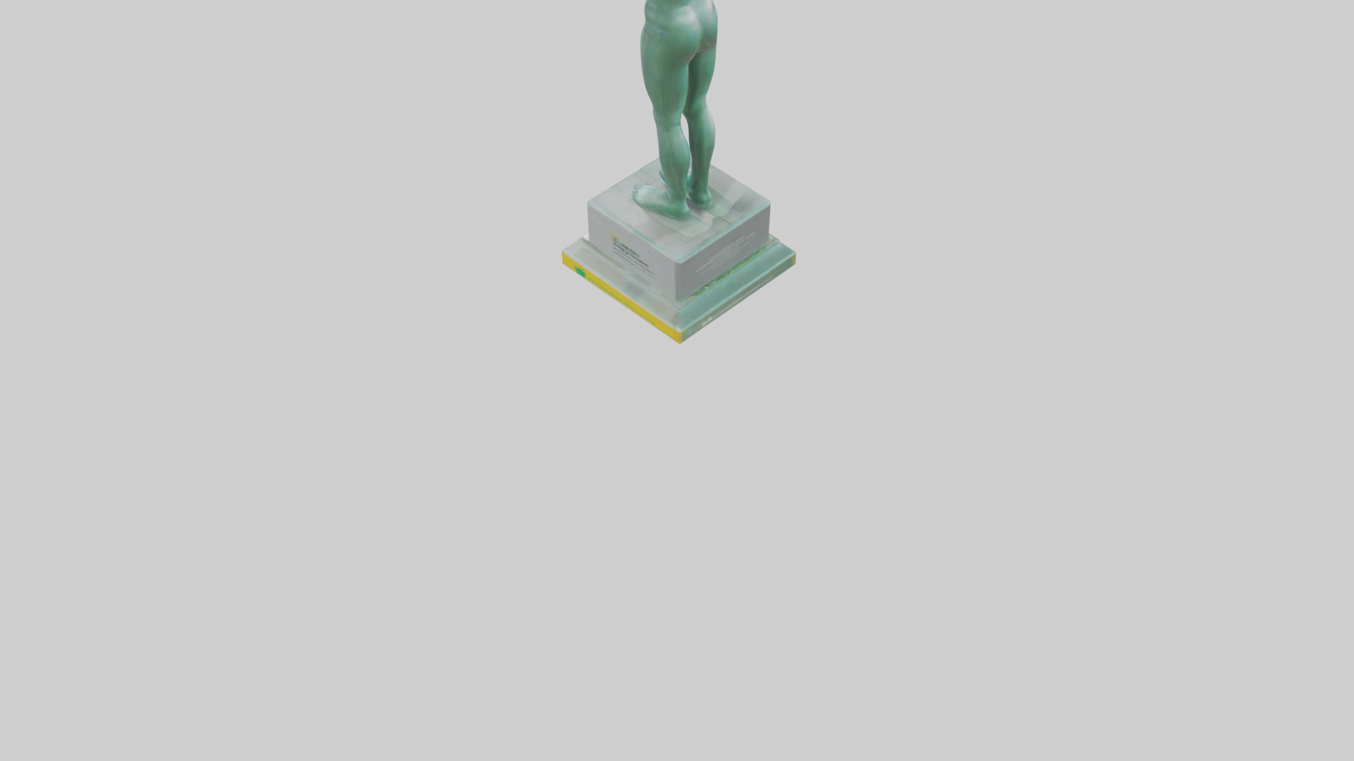 Energy Efficiency Champion Statue model Low-poly 3D model_4
