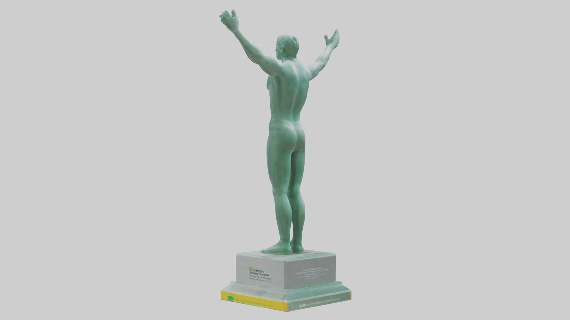 Energy Efficiency Champion Statue model Low-poly 3D model_2