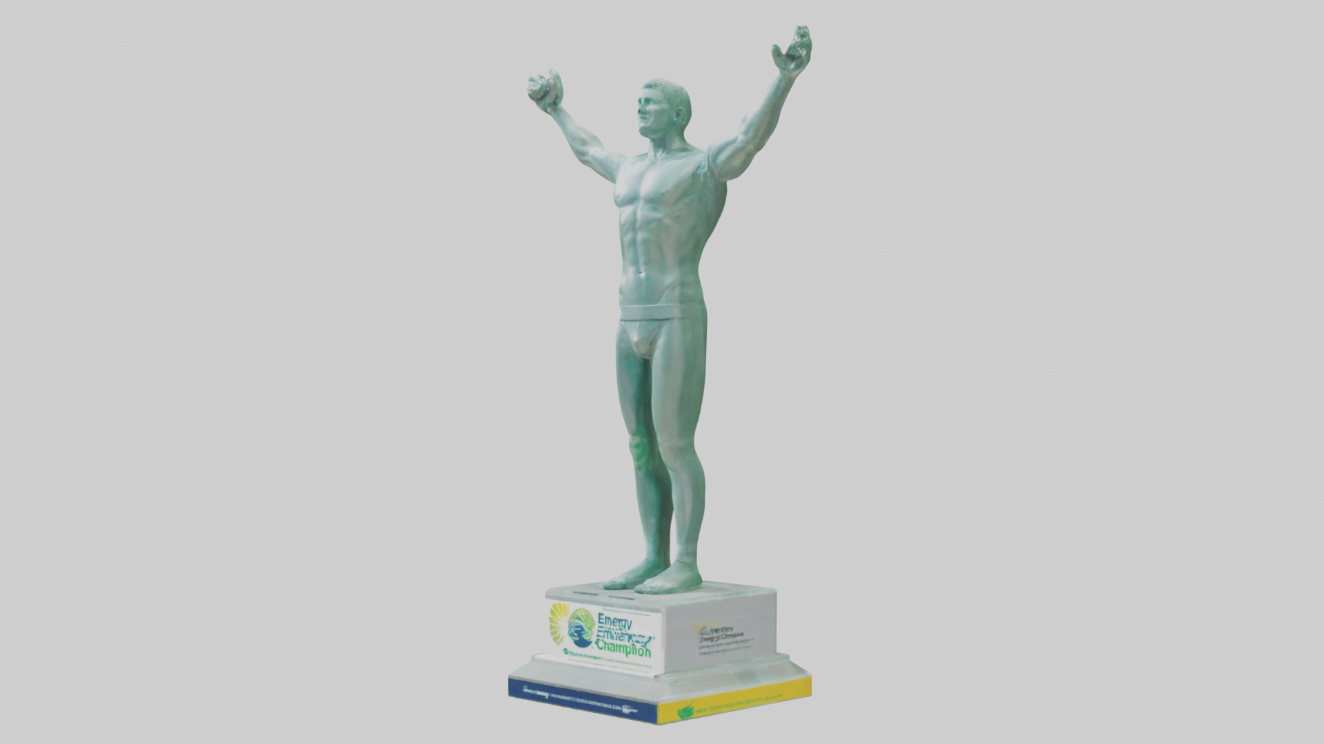 Energy Efficiency Champion Statue model Low-poly 3D model_9