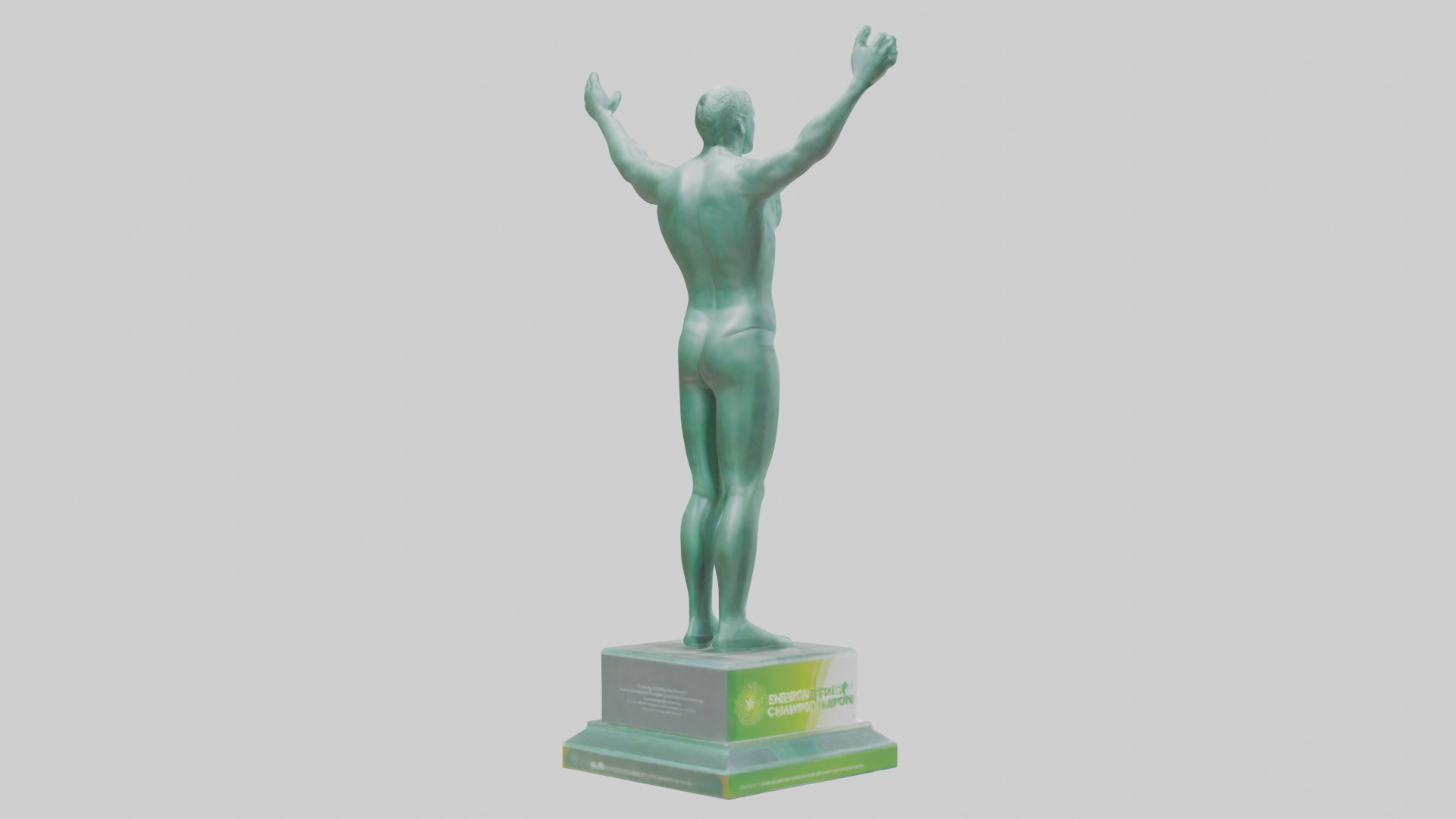 Energy Efficiency Champion Statue model Low-poly 3D model_3