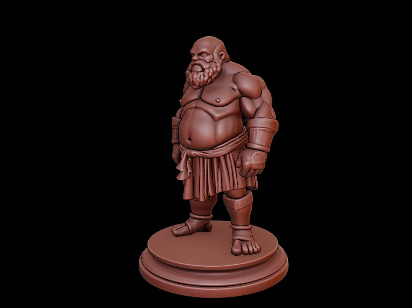 Golem Bust 3D print model_2