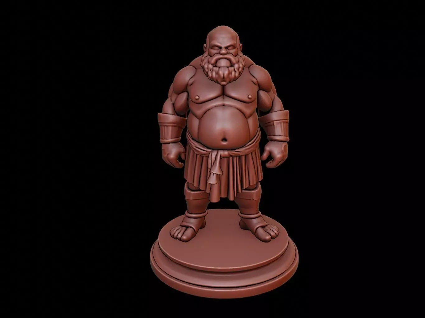 Golem Bust 3D print model_0