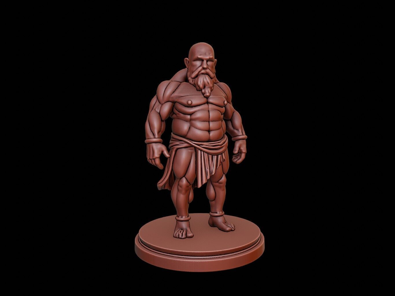 Golem Bust 3D print model_1