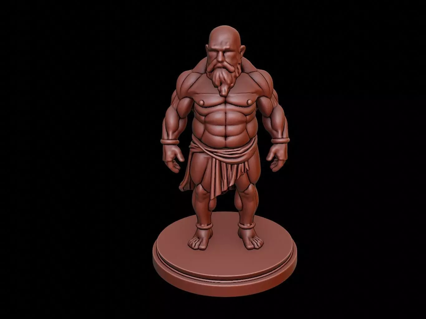 Golem Bust 3D print model_0