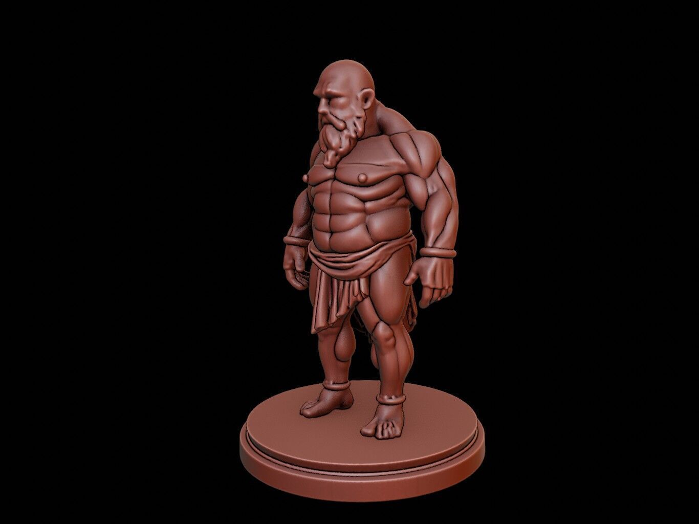 Golem Bust 3D print model_2