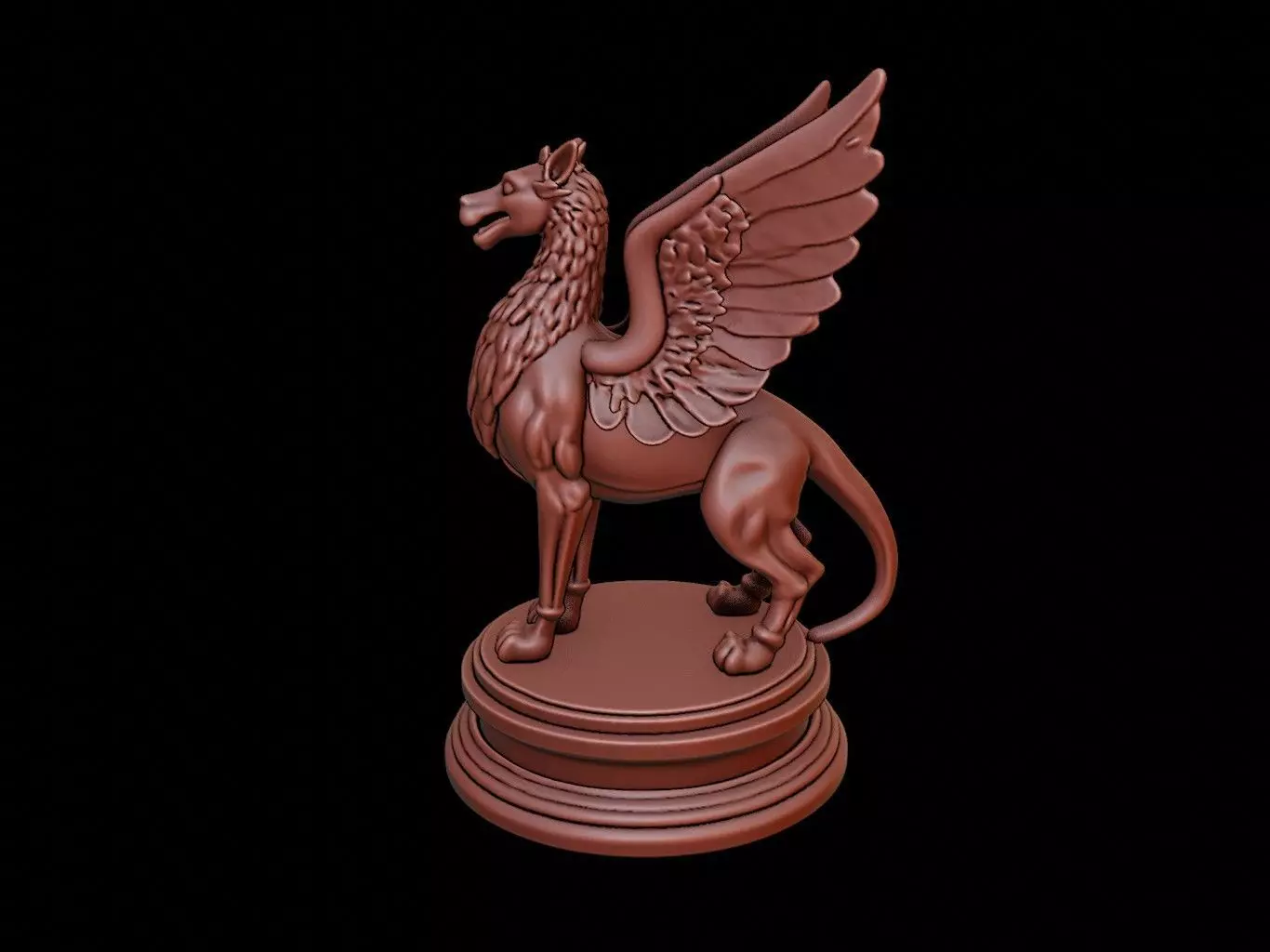 Griffin Bust 3D print model_0