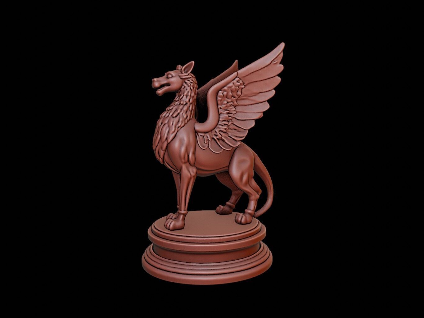 Griffin Bust 3D print model_1