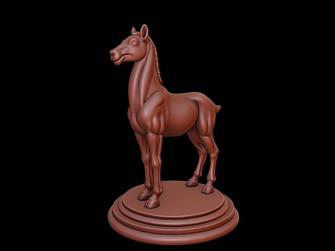 Kelpie Bust 3D print model_2