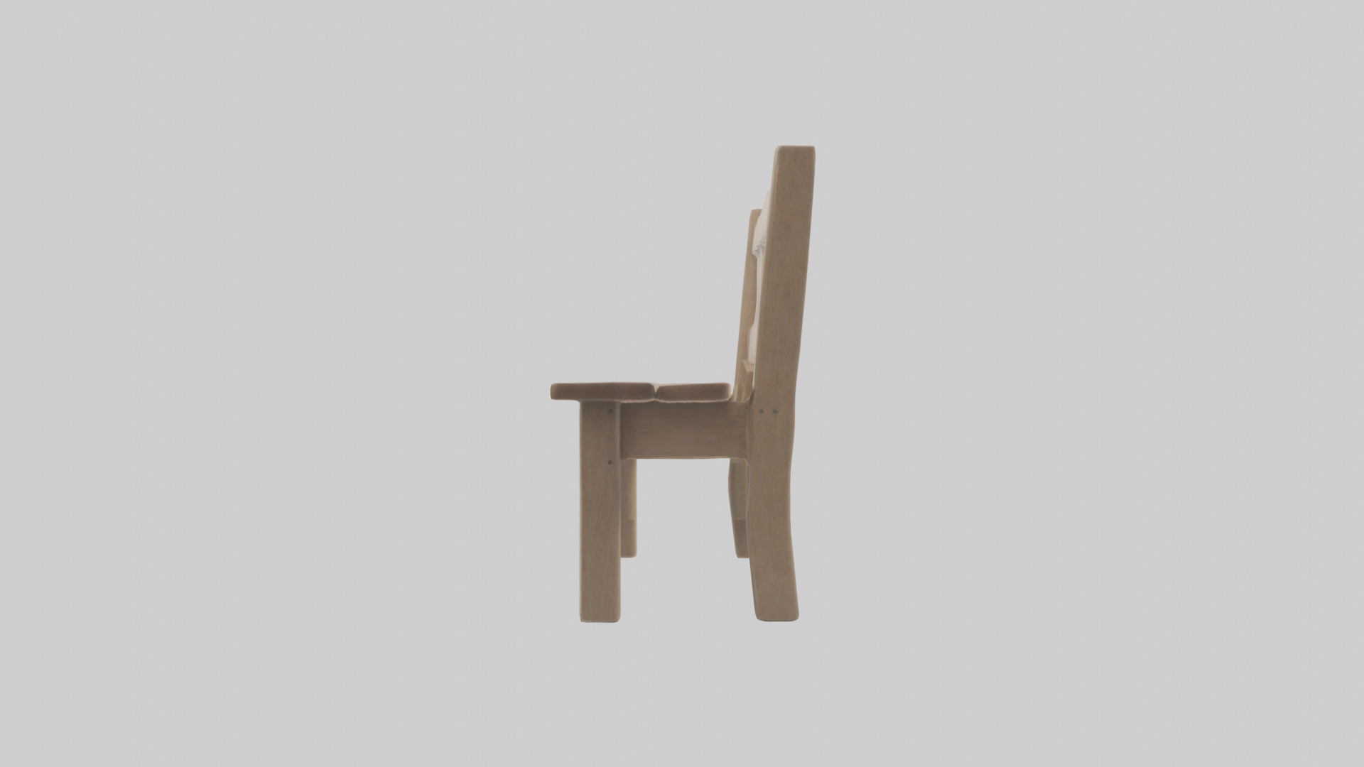 Entryway bench model Low-poly 3D model_1