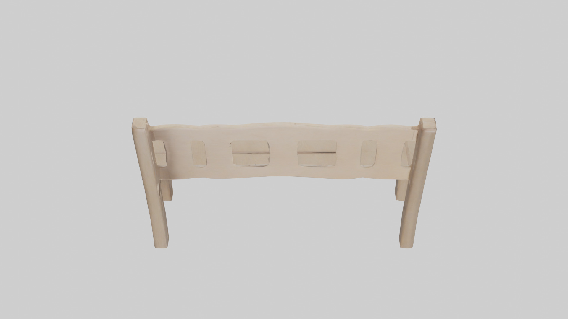 Entryway bench model Low-poly 3D model_28