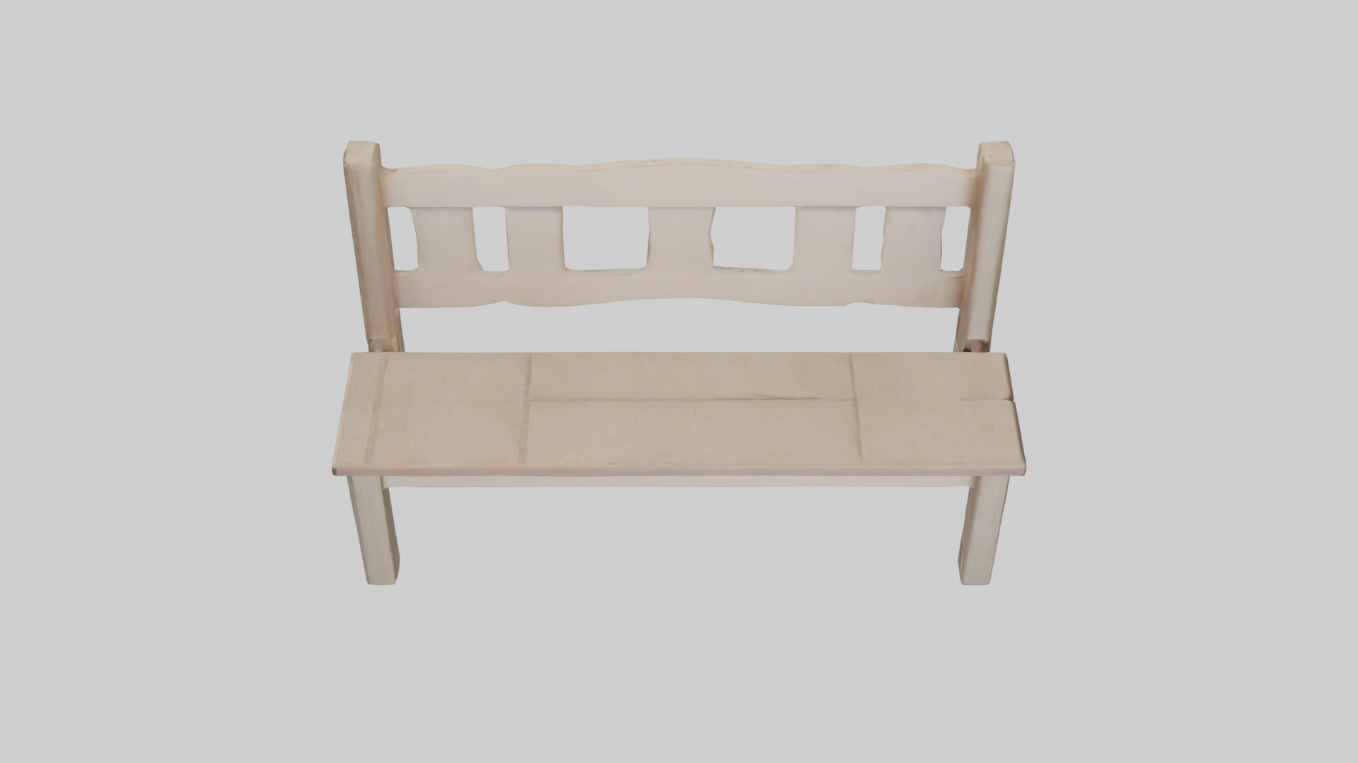 Entryway bench model Low-poly 3D model_27