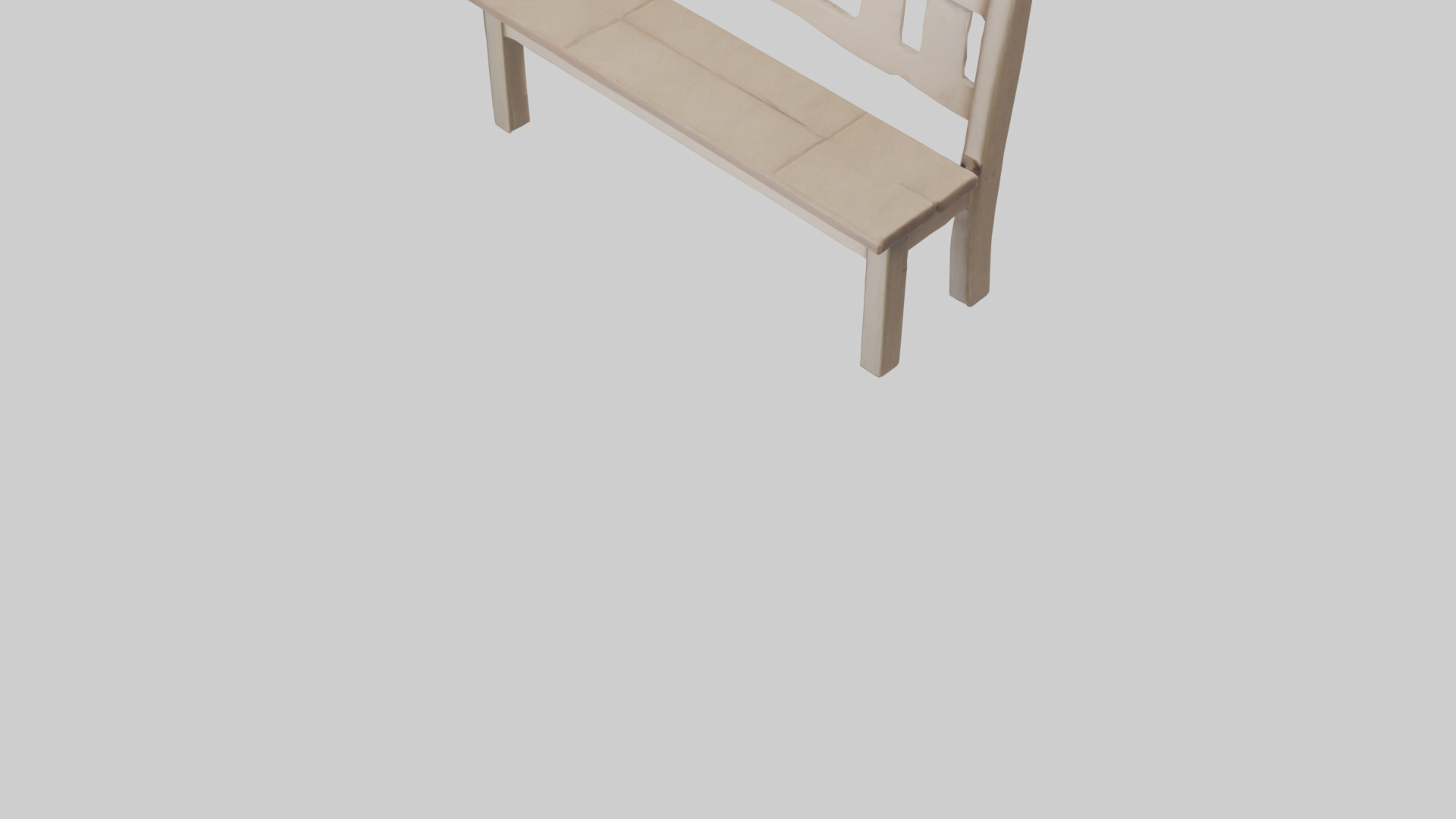Entryway bench model Low-poly 3D model_4