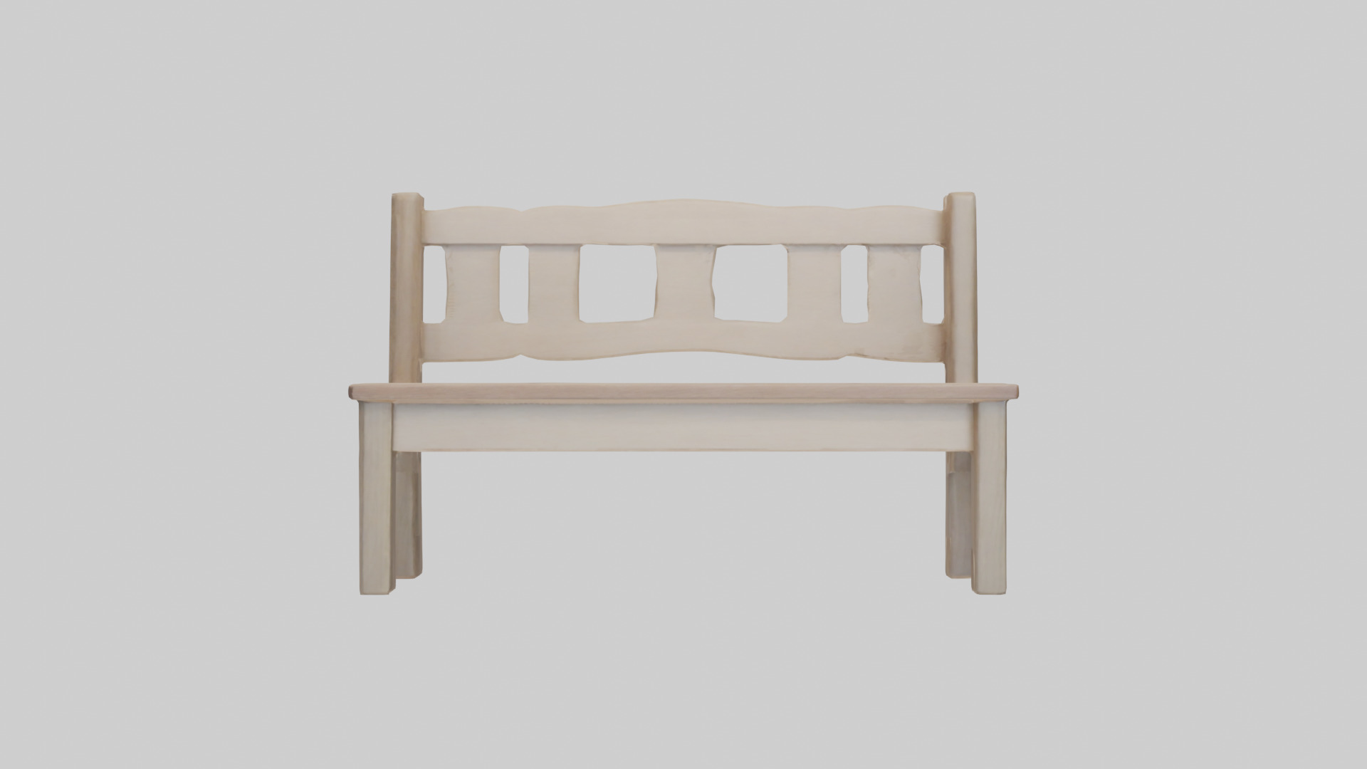 Entryway bench model Low-poly 3D model_22