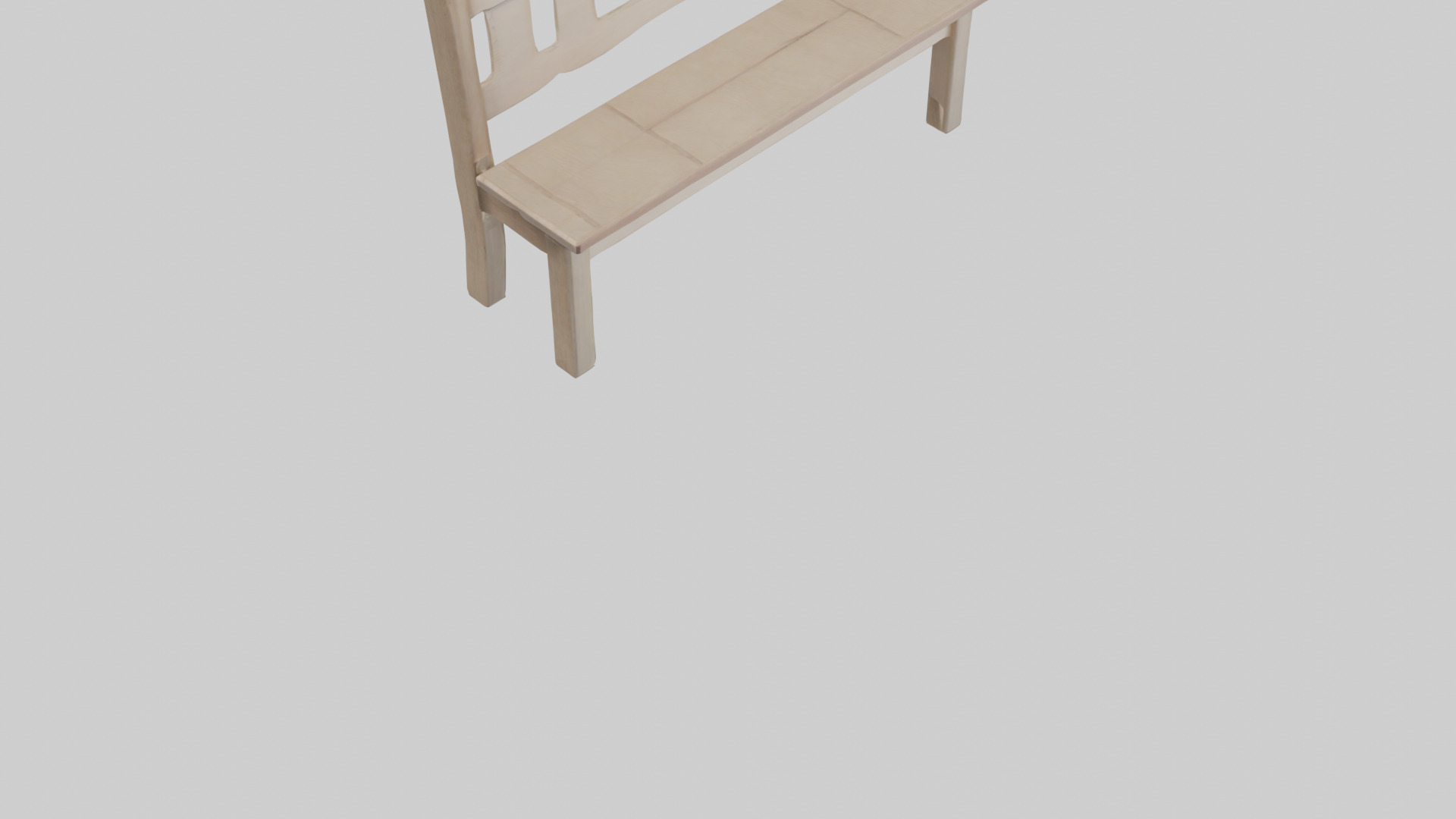 Entryway bench model Low-poly 3D model_6