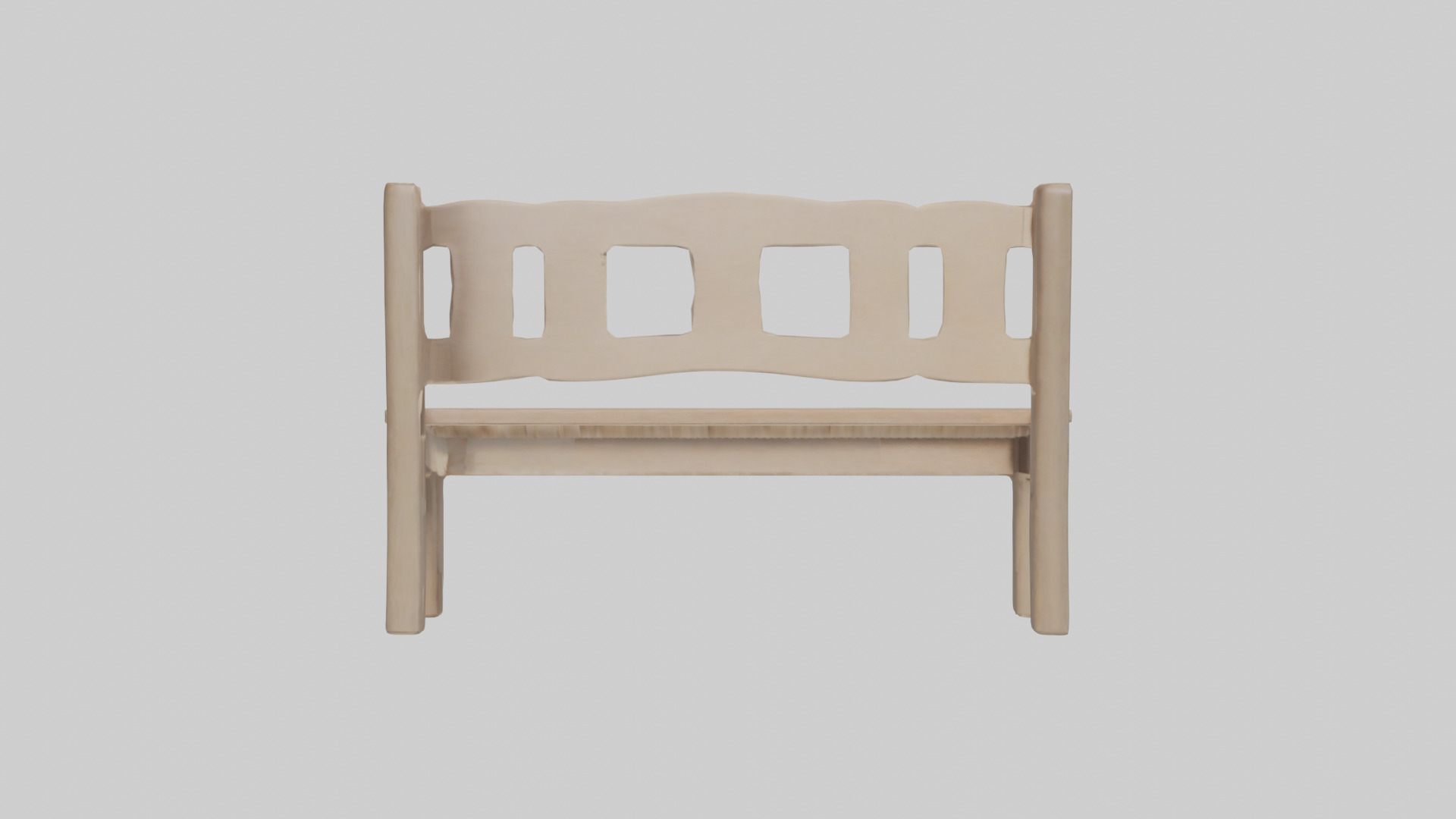 Entryway bench model Low-poly 3D model_23