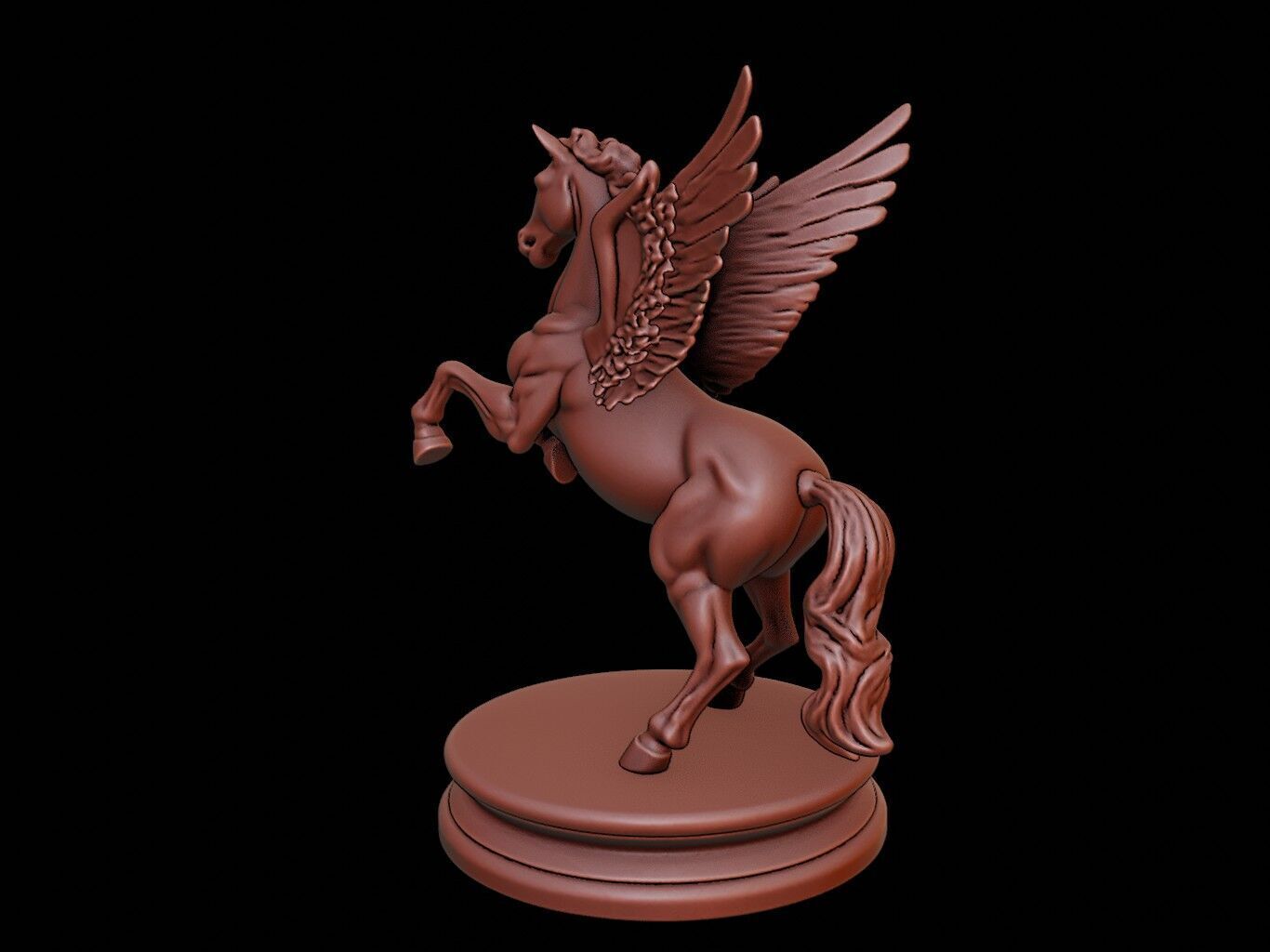 Pegasus Bust 3D print model_2