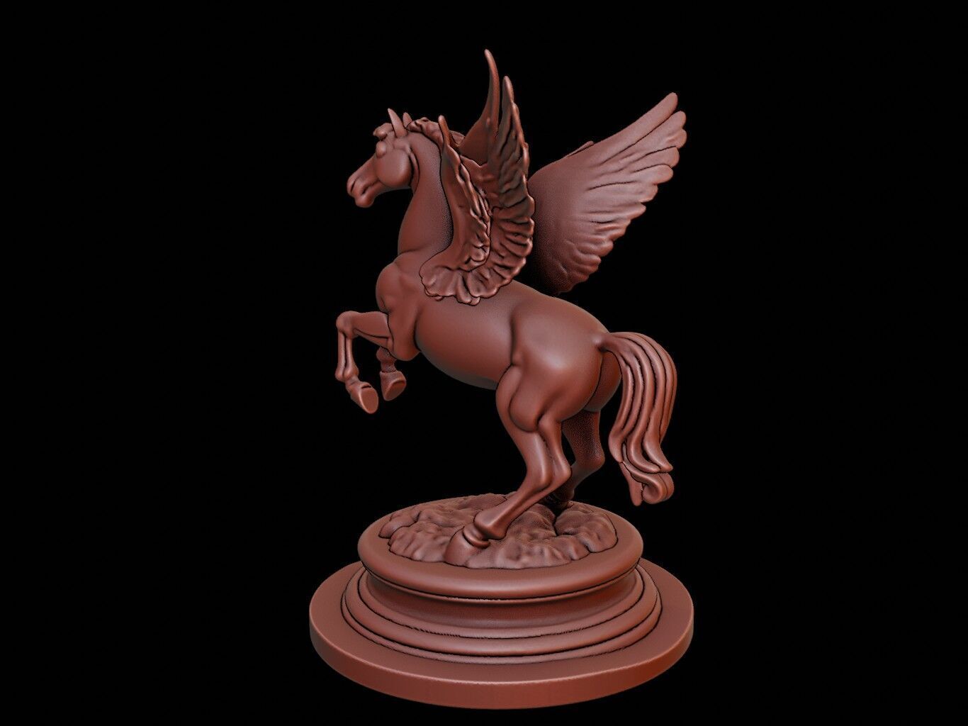 Pegasus Bust 3D print model_2
