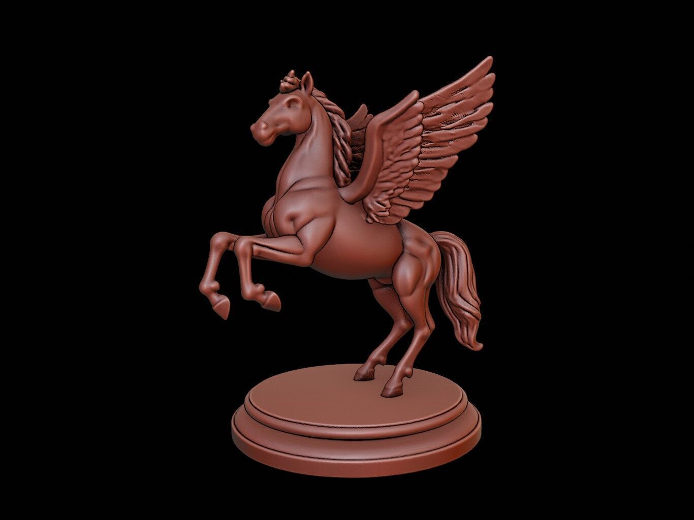 Pegasus Bust 3D print model_1