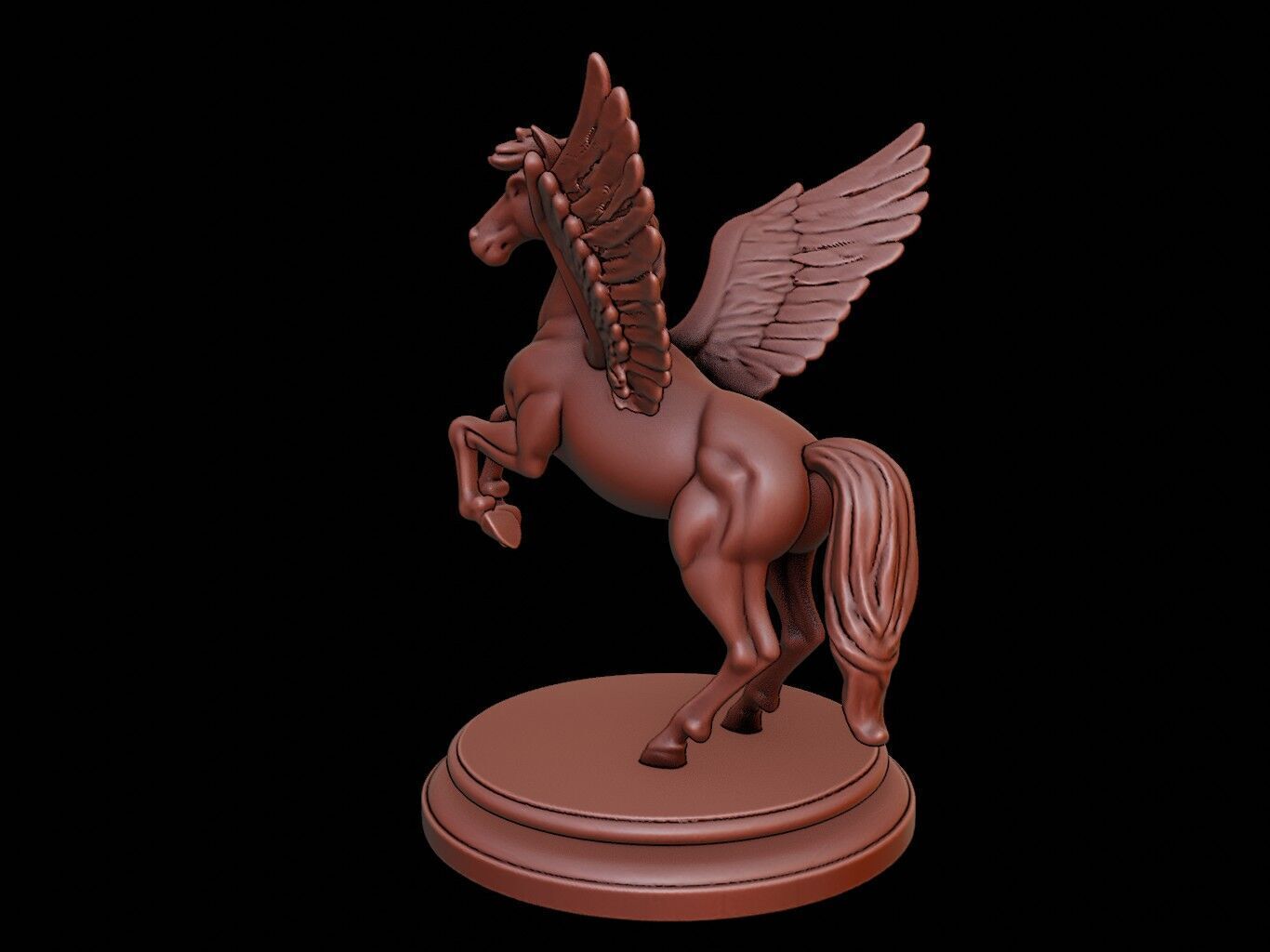 Pegasus Bust 3D print model_2