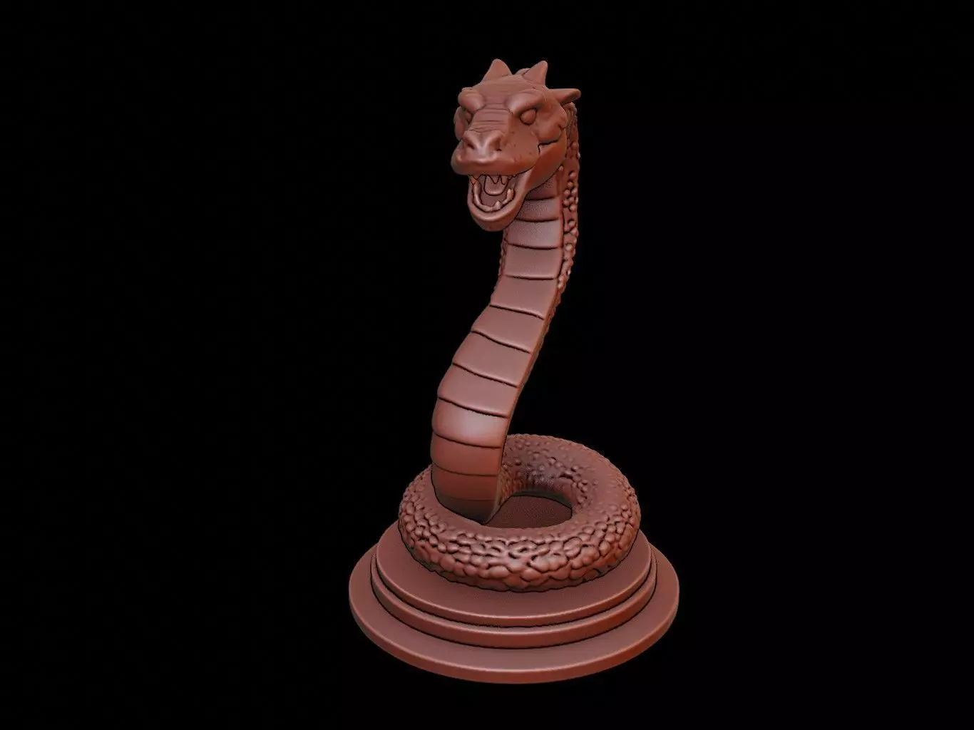 Python Bust 3D print model_0