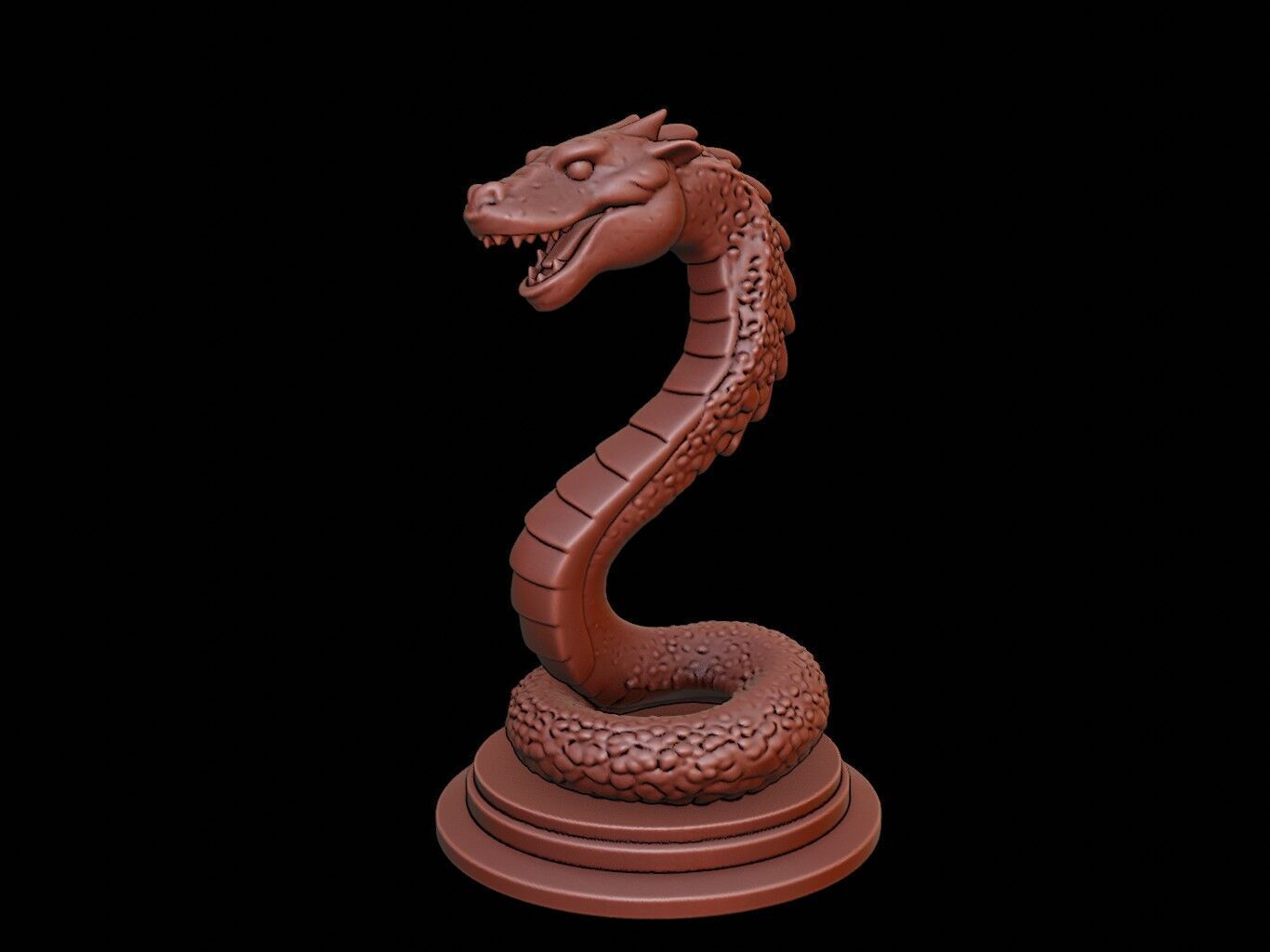 Python Bust 3D print model_2