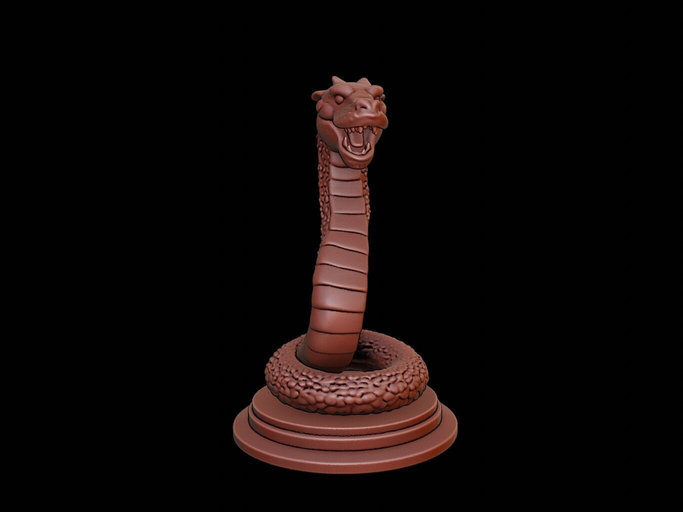 Python Bust 3D print model_1