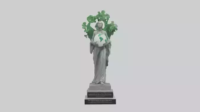 Environmental Awareness Memorial Statue model Low-poly 3D model