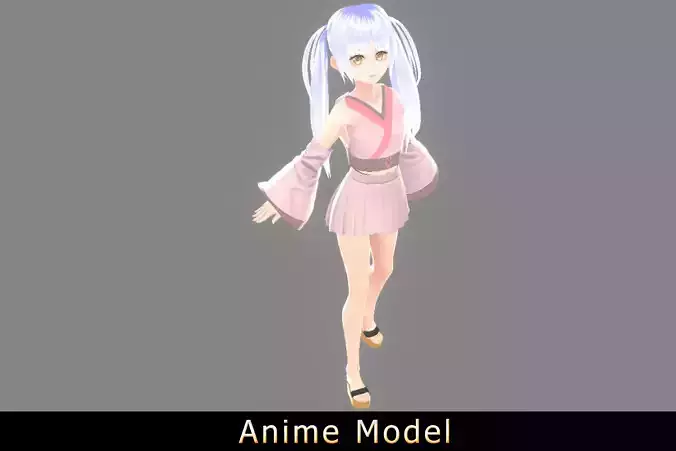 Anime Character - Suzuran-Kimono 3D model