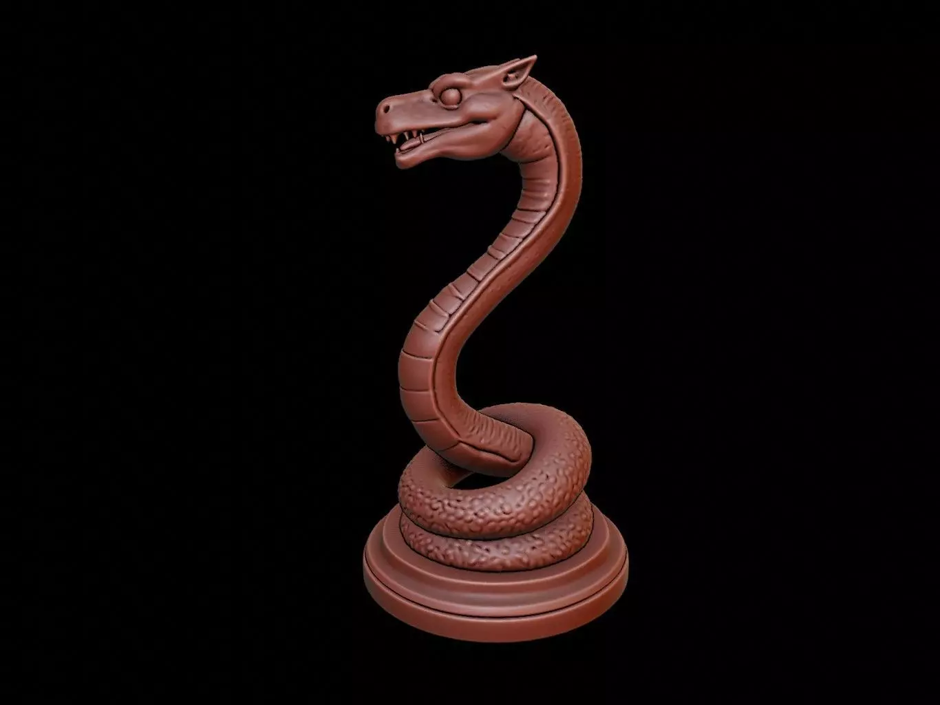 Python Bust 3D print model_0
