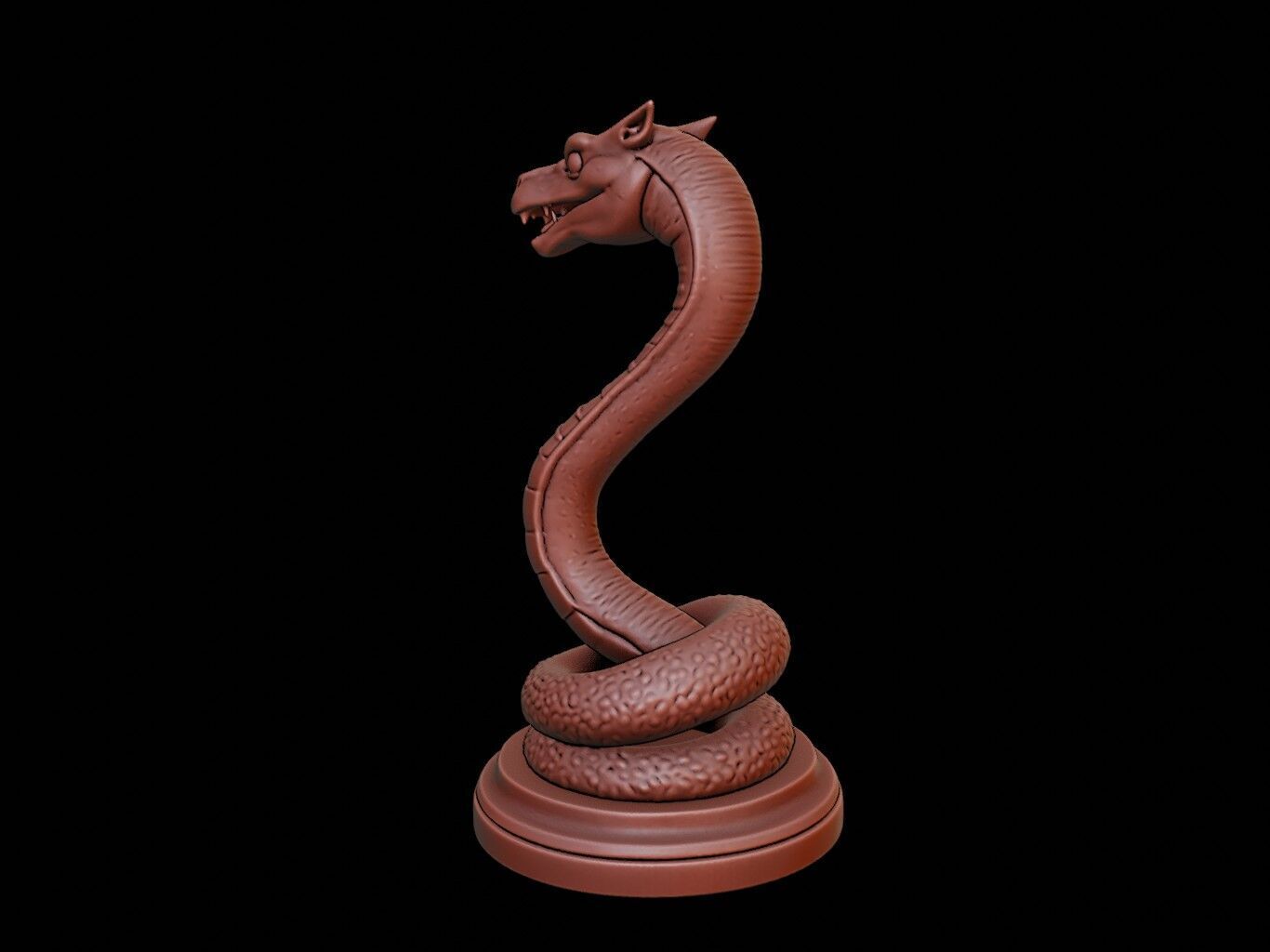Python Bust 3D print model_2