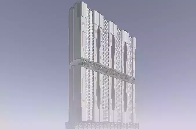Sci-fi Mega Block 002 v3 3D model