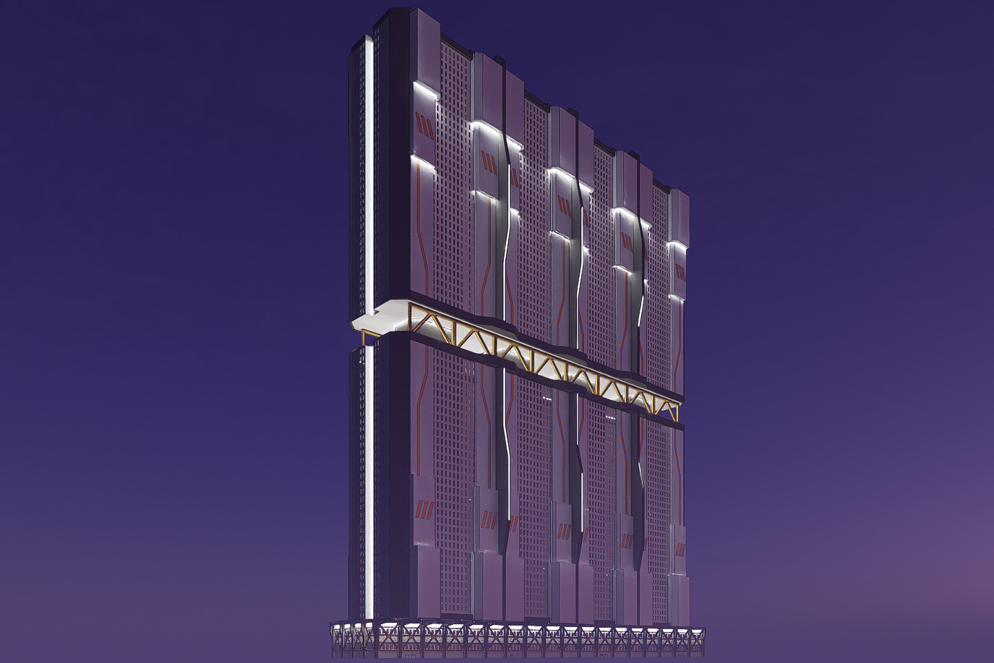 Sci-fi Mega Block 002 v3 3D model_1