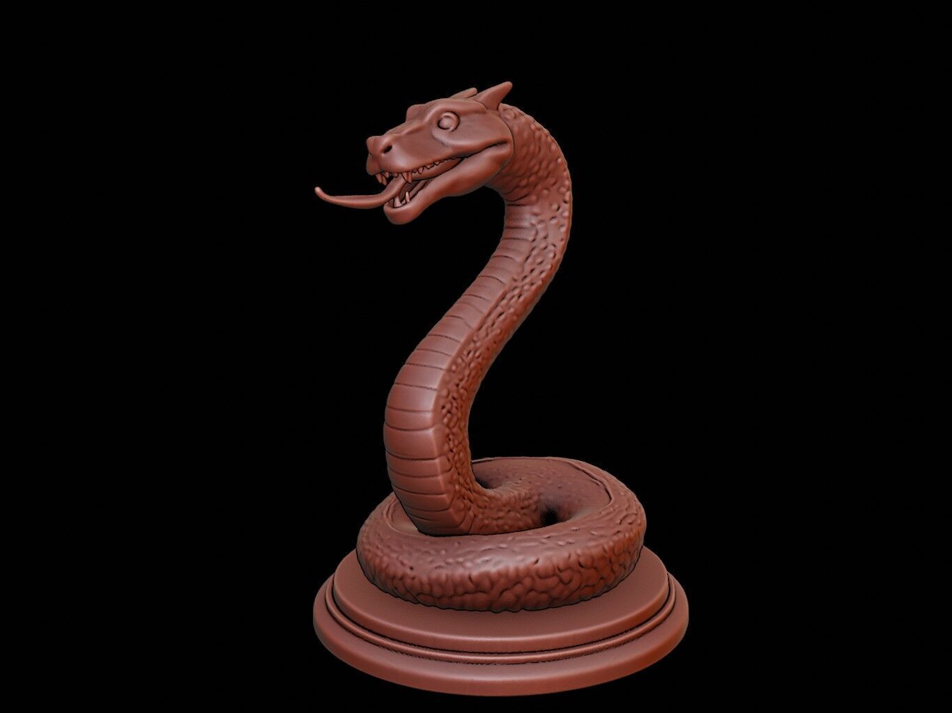 Python Bust 3D print model_2