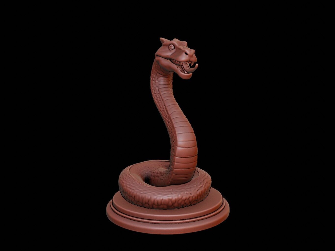 Python Bust 3D print model_1