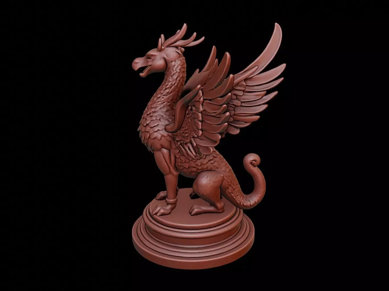 Quetzalcoatl Bust 3D print model_0