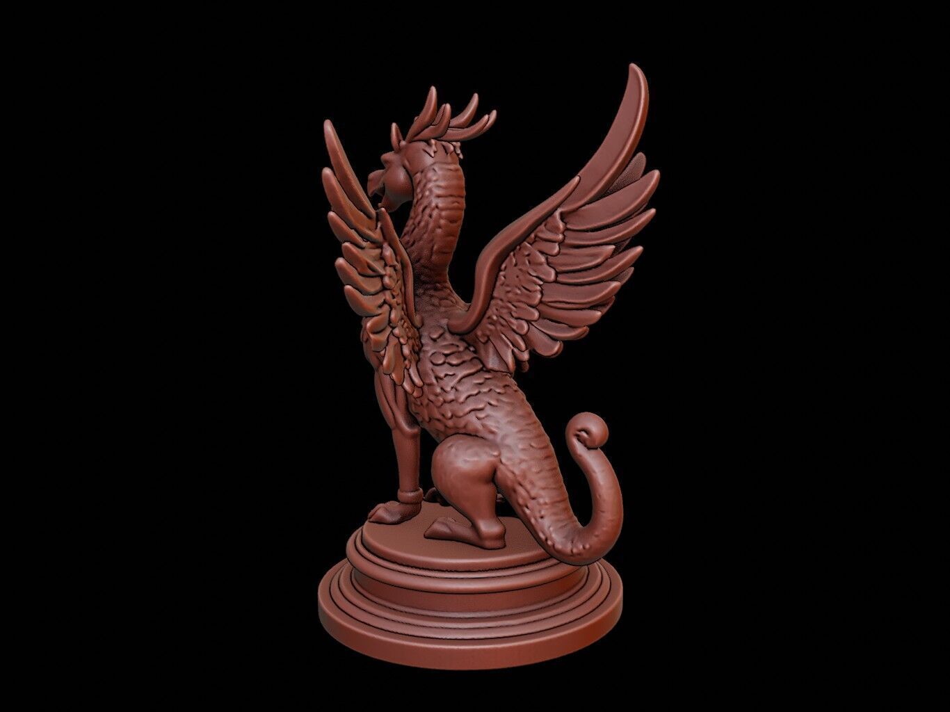 Quetzalcoatl Bust 3D print model_2