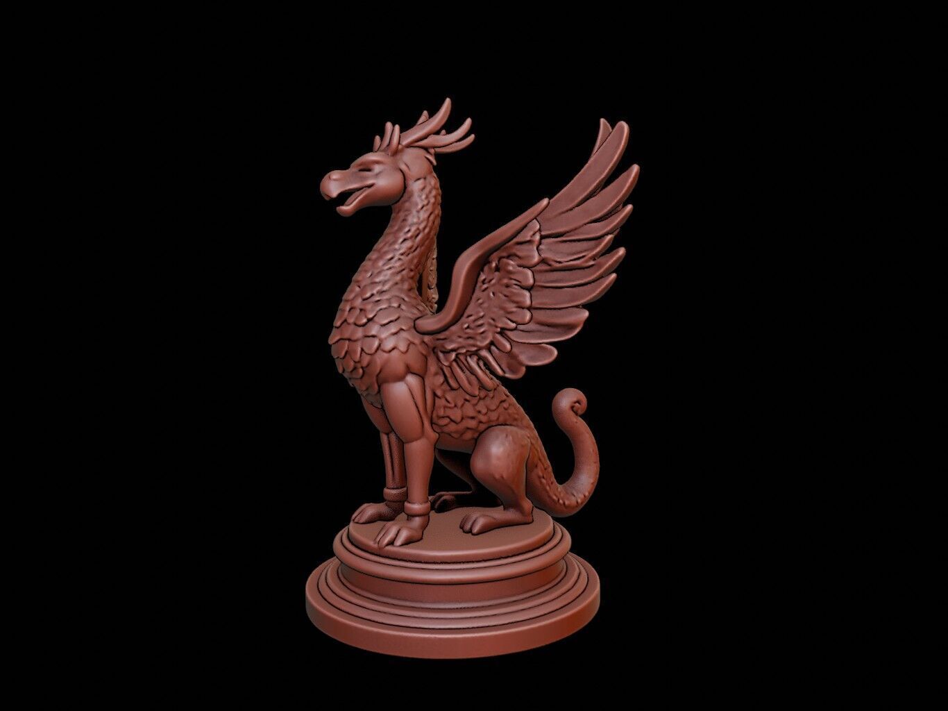 Quetzalcoatl Bust 3D print model_1