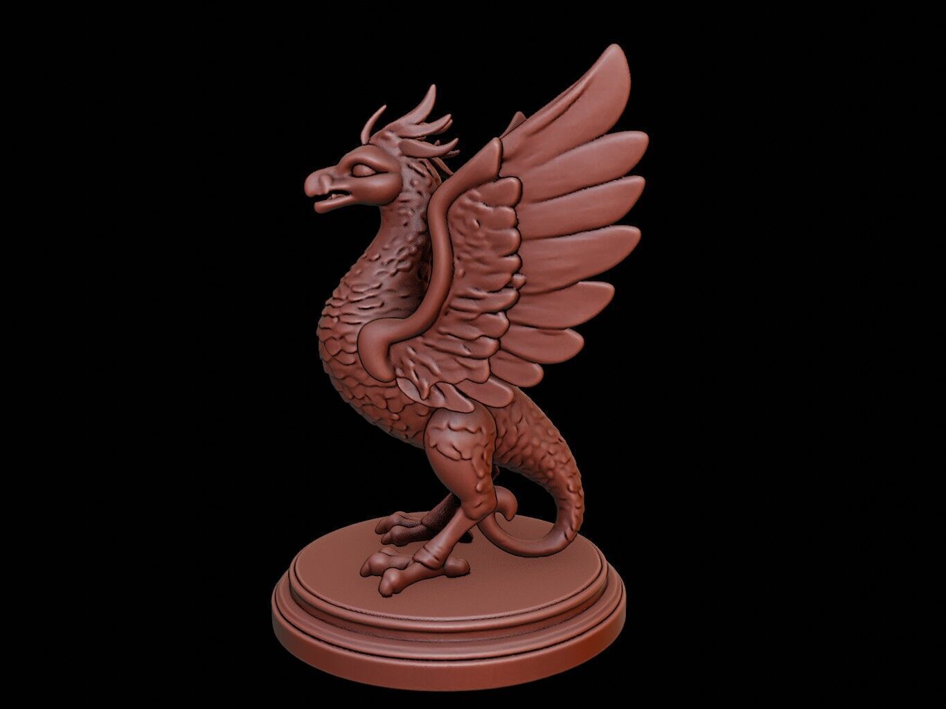 Quetzalcoatl Bust 3D print model_2