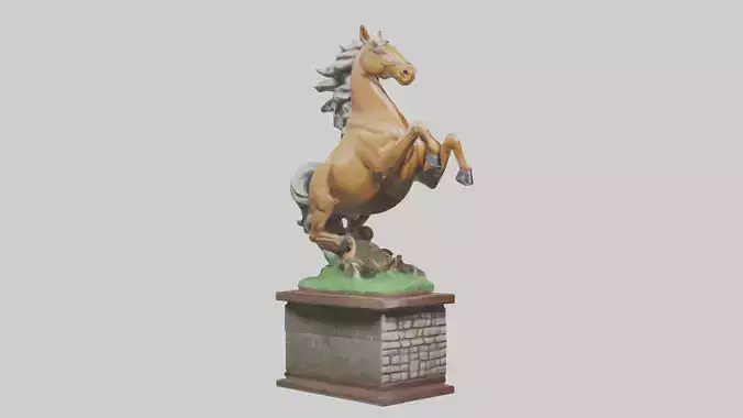 Epona statue model Low-poly 3D model